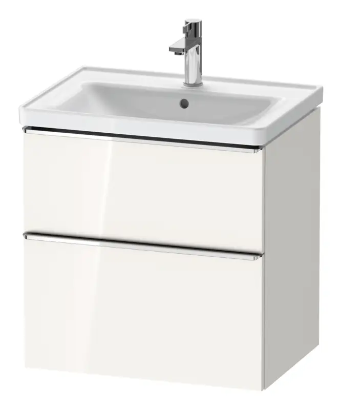 Duravit D-Neo Waschtischunterschrank mit 2 Auszügen Griff Chrom Hochglanz 634 x 625 x 452 mm - Weiß Hochglanz Neu Im Sortiment