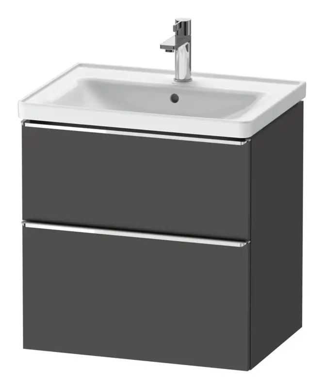 Duravit D-Neo Waschtischunterschrank mit 2 Auszügen Griff Chrom Hochglanz 634 x 625 x 452 mm - Graphit Matt Beliebt