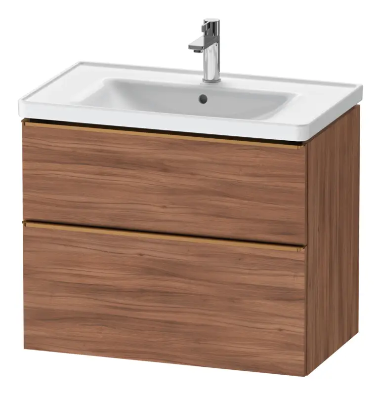 Duravit D-Neo Waschtischunterschrank für 236780 mit 2 Auszügen Griff Bronze Gebürstet 784 x 625 x 452 mm - Nussbaum Natur Matt Neu Im Sortiment