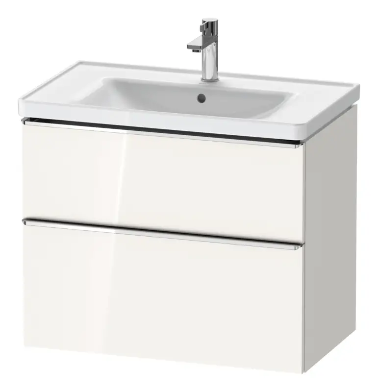 Markenware Duravit D-Neo Waschtischunterschrank für 236780 mit 2 Auszügen Griff Chrom Hochglanz 784 x 625 x 452 mm - Weiß Hochglanz