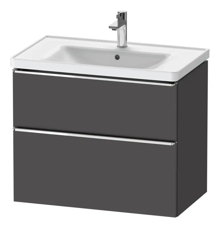 Bestpreis Duravit D-Neo Waschtischunterschrank für 236780 mit 2 Auszügen Griff Chrom Hochglanz 784 x 625 x 452 mm - Graphit Matt