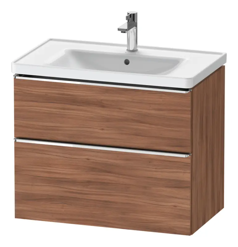 Echt Duravit D-Neo Waschtischunterschrank für 236780 mit 2 Auszügen Griff Chrom Hochglanz 784 x 625 x 452 mm - Nussbaum Natur Matt