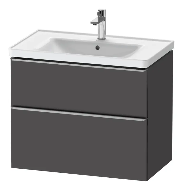 Duravit D-Neo Waschtischunterschrank für 236780 mit 2 Auszügen Griff Edelstahl Gebürstet 784 x 625 x 452 mm - Graphit Matt Preisreduziert