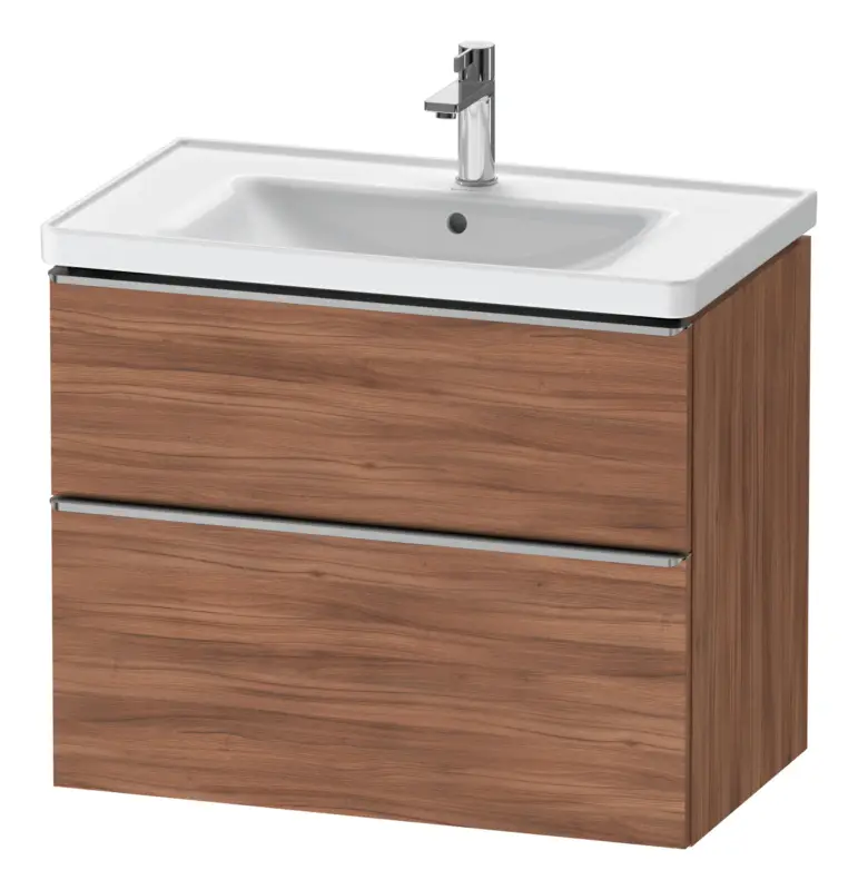 Nur Für Kurze Zeit Duravit D-Neo Waschtischunterschrank für 236780 mit 2 Auszügen Griff Edelstahl Gebürstet 784 x 625 x 452 mm - Nussbaum Natur Matt