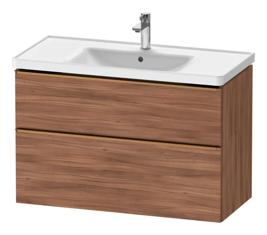 Heißes Angebot Duravit D-Neo Waschtischunterschrank mit 2 Auszügen Griff Bronze Gebürstet 984 x 625 x 452 mm - Nussbaum Natur Matt