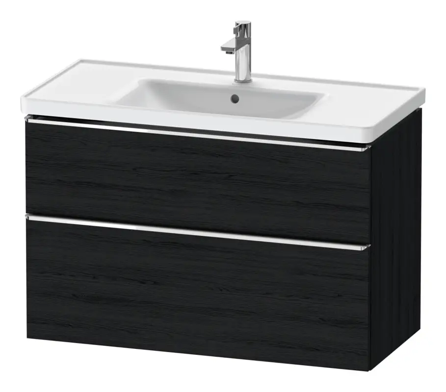 Duravit D-Neo Waschtischunterschrank mit 2 Auszügen Griff Chrom Hochglanz 984 x 625 x 452 mm - Eiche Schwarz Matt Billig