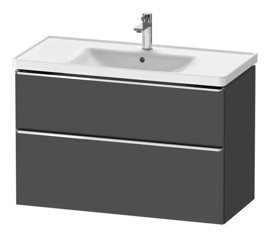 Duravit D-Neo Waschtischunterschrank mit 2 Auszügen Griff Chrom Hochglanz 984 x 625 x 452 mm - Graphit Matt Heißes Angebot