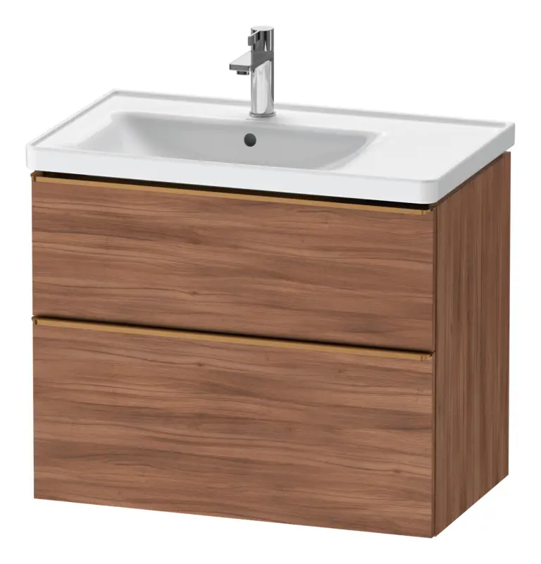 Duravit D-Neo Waschtischunterschrank für 236980 mit 2 Auszügen Griff Bronze Gebürstet 784 x 625 x 452 mm - Nussbaum Natur Matt Ausverkauf