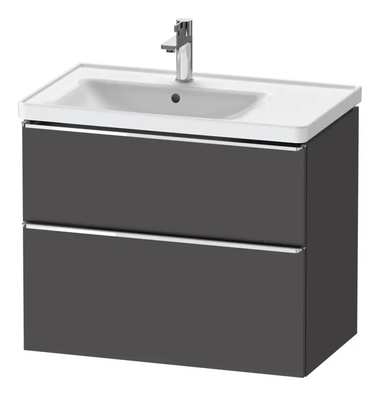 Duravit D-Neo Waschtischunterschrank für 236980 mit 2 Auszügen Griff Chrom Hochglanz 784 x 625 x 452 mm - Graphit Matt Sichere Zahlung