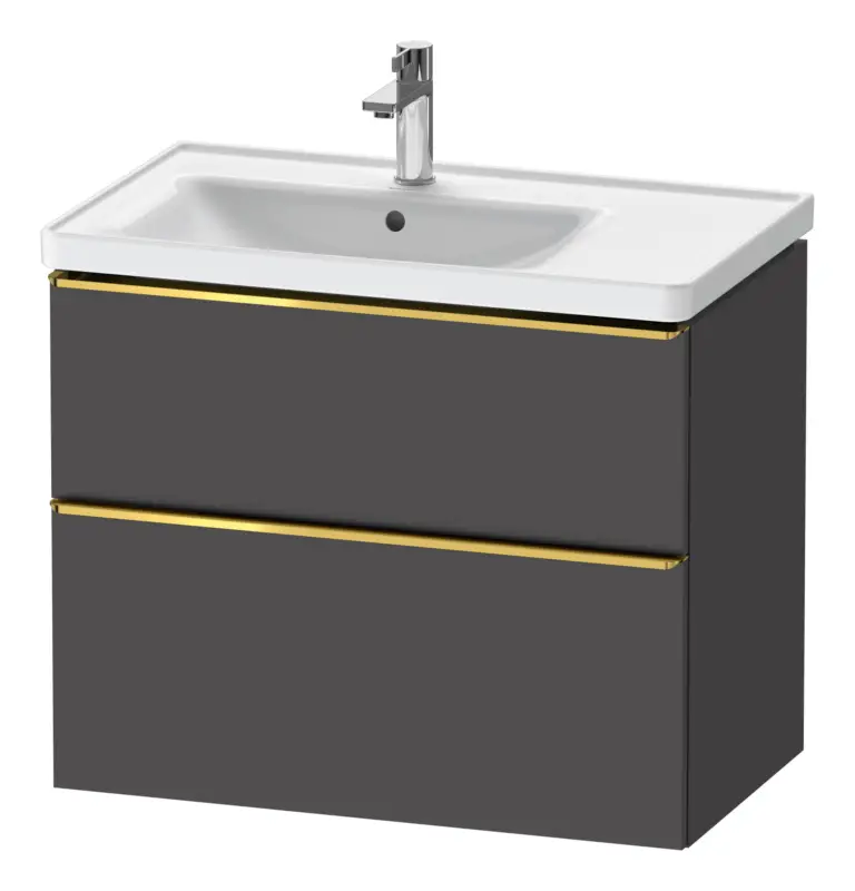 Duravit D-Neo Waschtischunterschrank für 236980 mit 2 Auszügen Griff Gold Poliert 784 x 625 x 452 mm - Graphit Matt Jetzt Bestellen