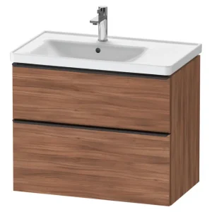 Aktuell Duravit D-Neo Waschtischunterschrank für 236980 mit 2 Auszügen Griff Diamantschwarz Matt 784 x 625 x 452 mm - Nussbaum Natur Matt