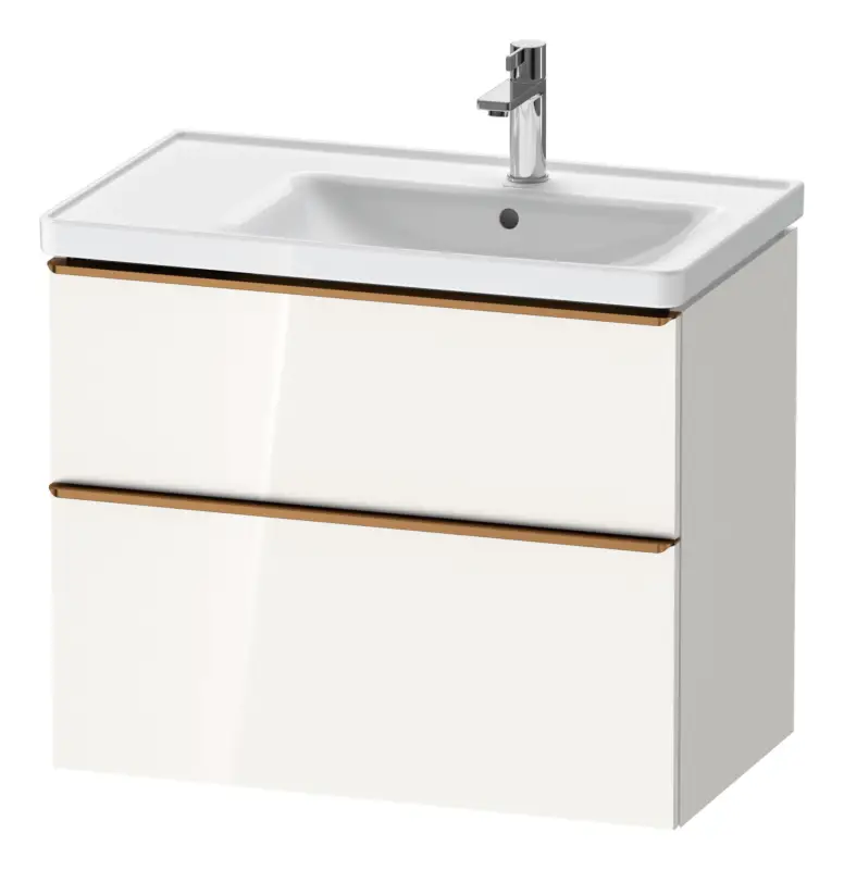 Duravit D-Neo Waschtischunterschrank für 237080 mit 2 Auszügen Griff Bronze Gebürstet 784 x 625 x 452 mm - Weiß Hochglanz Sale