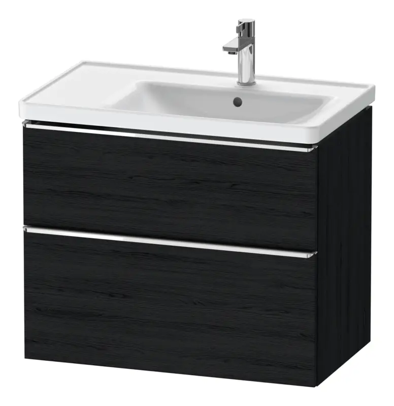 Top-Preis Duravit D-Neo Waschtischunterschrank für 237080 mit 2 Auszügen Griff Chrom Hochglanz 784 x 625 x 452 mm - Eiche Schwarz Matt