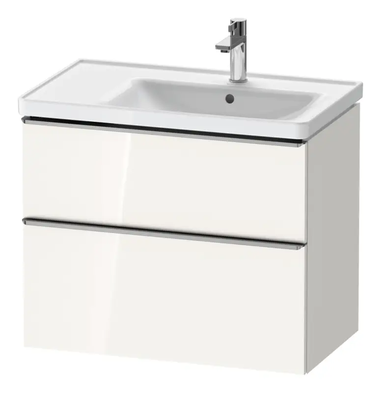 Duravit D-Neo Waschtischunterschrank für 237080 mit 2 Auszügen Griff Edelstahl Gebürstet 784 x 625 x 452 mm - Weiß Hochglanz Expressversand