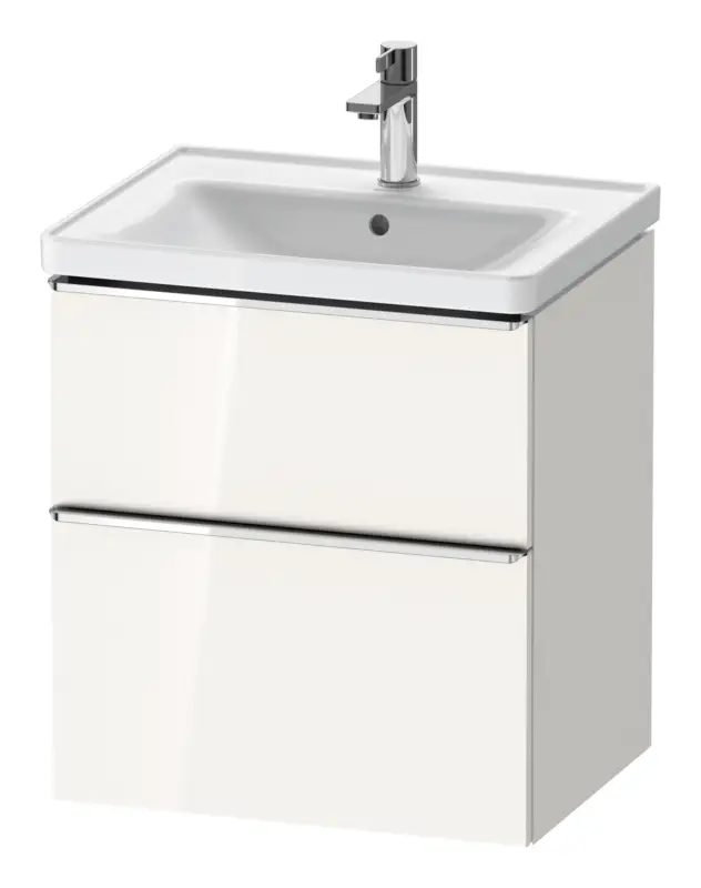 Heißes Angebot Duravit D-Neo Waschtischunterschrank mit 2 Auszügen Griff Chrom Hochglanz 584 x 625 x 452 mm - Weiß Hochglanz