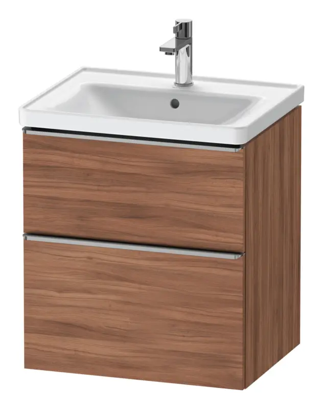 Bestseller Duravit D-Neo Waschtischunterschrank mit 2 Auszügen Griff Edelstahl Gebürstet 584 x 625 x 452 mm - Nussbaum Natur Matt