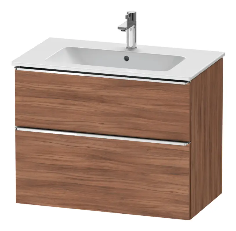 Duravit D-Neo Waschtischunterschrank für 233683 mit 2 Auszügen Griff Chrom Hochglanz 810 x 625 x 462 mm - Nussbaum Natur Matt Heißes Angebot