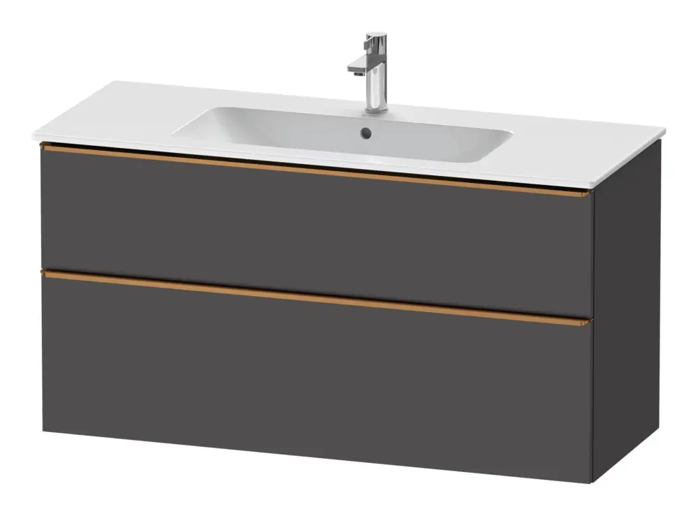 Duravit D-Neo Waschtischunterschrank mit 2 Auszügen Griff Bronze Gebürstet 1210 x 625 x 462 mm - Graphit Matt Sale