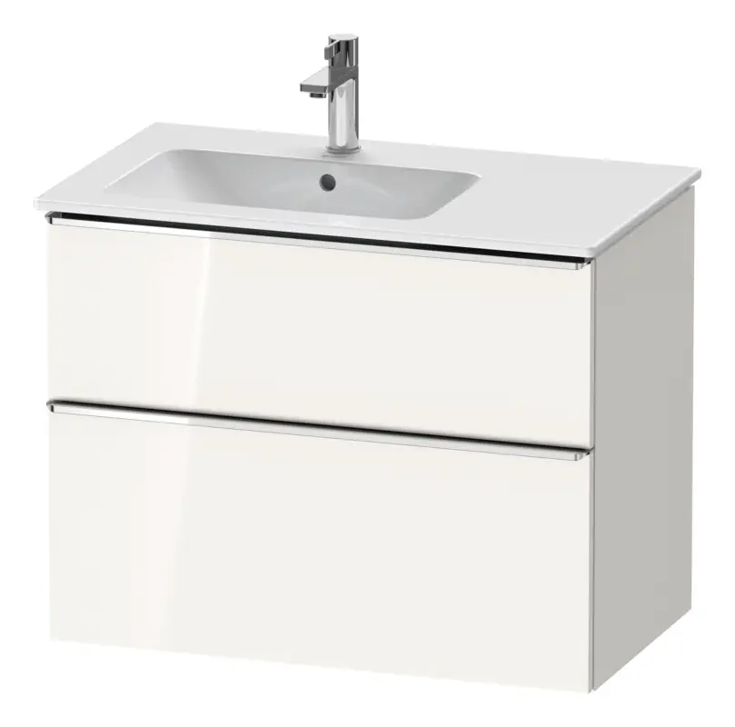 Nur Heute Duravit D-Neo Waschtischunterschrank für 234583 mit 2 Auszügen Griff Chrom Hochglanz 810 x 625 x 462 mm - Weiß Hochglanz