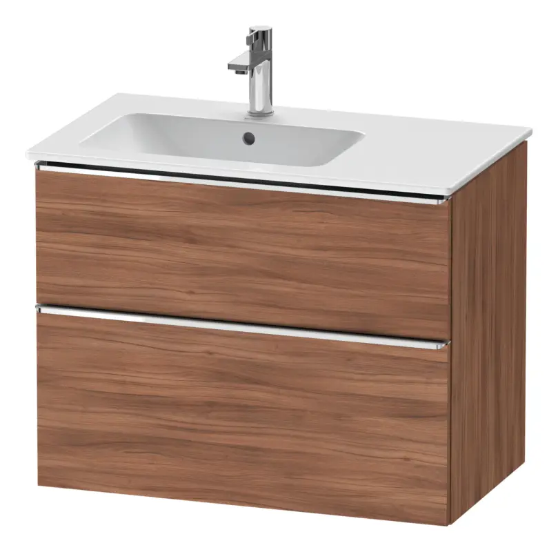 Duravit D-Neo Waschtischunterschrank für 234583 mit 2 Auszügen Griff Chrom Hochglanz 810 x 625 x 462 mm - Nussbaum Natur Matt Neu Im Sortiment