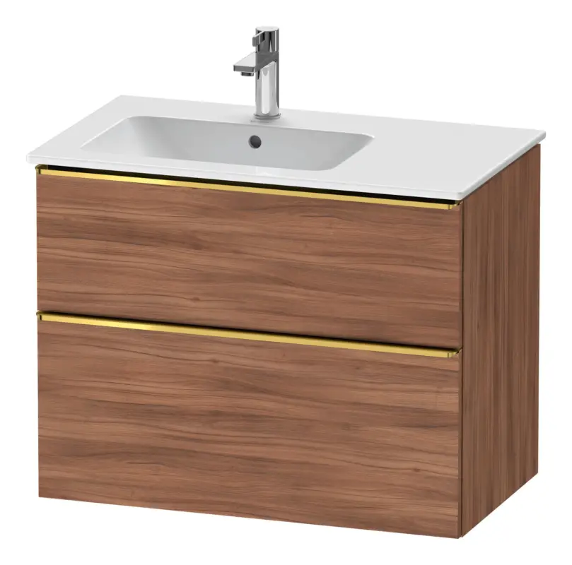Duravit D-Neo Waschtischunterschrank für 234583 mit 2 Auszügen Griff Gold Poliert 810 x 625 x 462 mm - Nussbaum Natur Matt Jetzt Bestellen