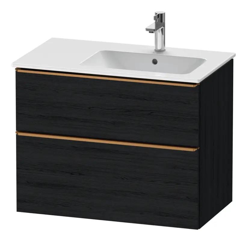 Solange Der Vorrat Reicht Duravit D-Neo Waschtischunterschrank mit 2 Auszügen Griff Bronze Gebürstet 810 x 625 x 462 mm - Eiche Schwarz Matt