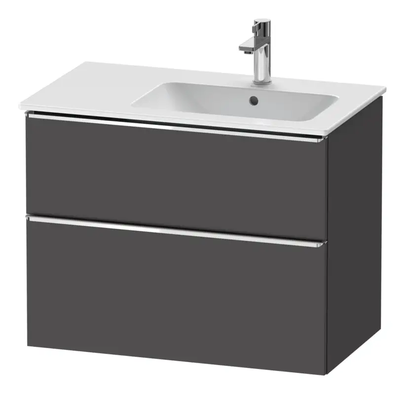 Duravit D-Neo Waschtischunterschrank mit 2 Auszügen Griff Chrom Hochglanz 810 x 625 x 462 mm - Graphit Matt Angebot