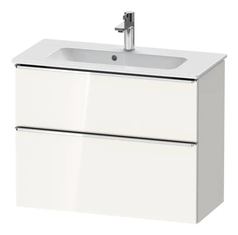 Duravit D-Neo Waschtischunterschrank mit 2 Auszügen Griff Chrom Hochglanz 810 x 625 x 372 mm - Weiß Hochglanz Nur Heute