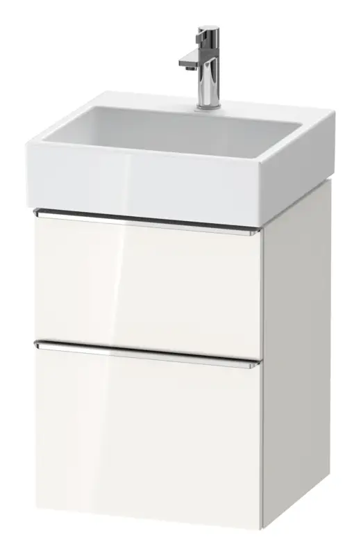 Neu Duravit D-Neo Waschtischunterschrank mit 2 Auszügen Griff Chrom Hochglanz 484 x 625 x 442 mm - Weiß Hochglanz