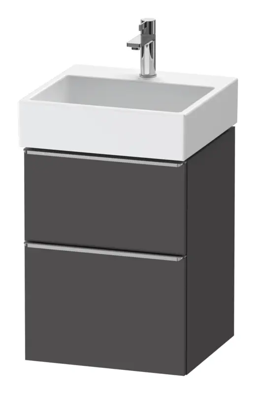 Beliebt Duravit D-Neo Waschtischunterschrank mit 2 Auszügen Griff Edelstahl Gebürstet 484 x 625 x 442 mm - Graphit Matt