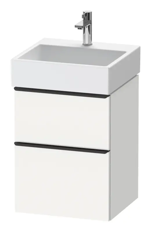 Duravit D-Neo Waschtischunterschrank mit 2 Auszügen Griff Diamantschwarz Matt 484 x 625 x 442 mm - Weiß Matt Jetzt Kaufen