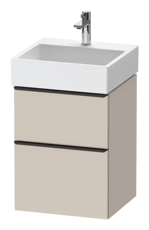 Top-Angebot Duravit D-Neo Waschtischunterschrank mit 2 Auszügen Griff Diamantschwarz Matt 484 x 625 x 442 mm - Taupe Matt