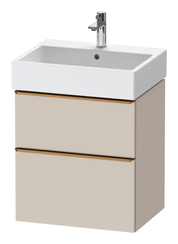 Duravit D-Neo Waschtischunterschrank mit 2 Auszügen Griff Bronze Gebürstet 584 x 625 x 442 mm - Taupe Matt Versand Am Gleichen Tag