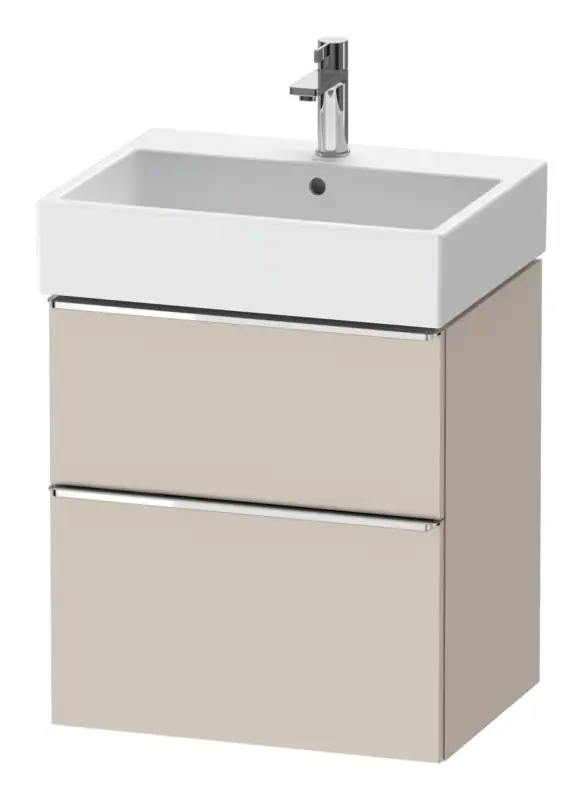 Duravit D-Neo Waschtischunterschrank mit 2 Auszügen Griff Chrom Hochglanz 584 x 625 x 442 mm - Taupe Matt Preis Gesenkt