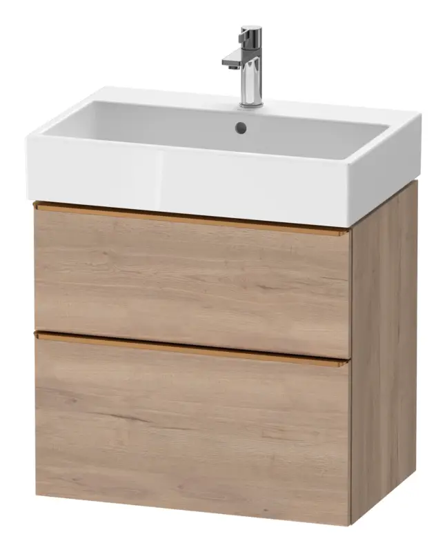 Sonderangebot Duravit D-Neo Waschtischunterschrank mit 2 Auszügen Griff Bronze Gebürstet 684 x 625 x 442 mm - Eiche Marmoriert Matt