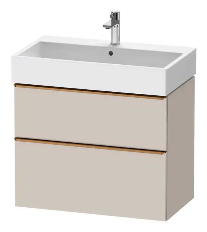 Duravit D-Neo Waschtischunterschrank mit 2 Auszügen Griff Bronze Gebürstet 784 x 625 x 442 mm - Taupe Matt Saisonangebot
