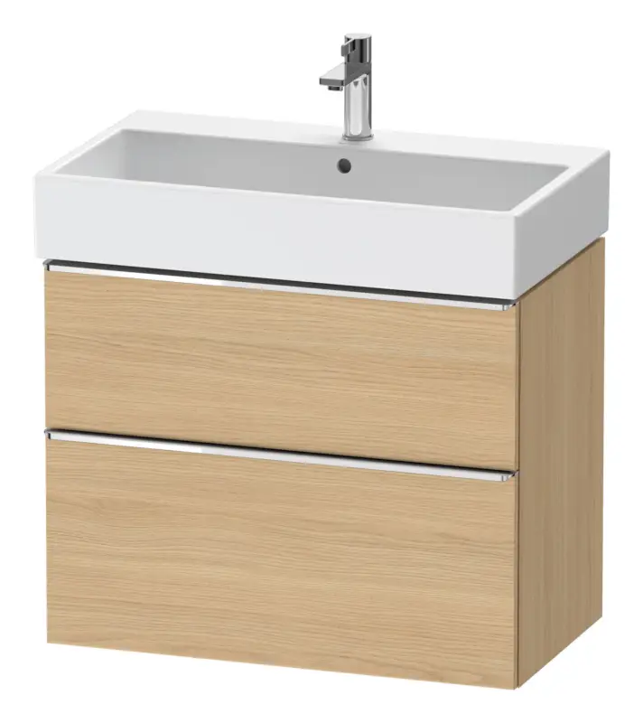 Duravit D-Neo Waschtischunterschrank mit 2 Auszügen Griff Chrom Hochglanz 784 x 625 x 442 mm - Eiche Natur Matt Schnäppchen