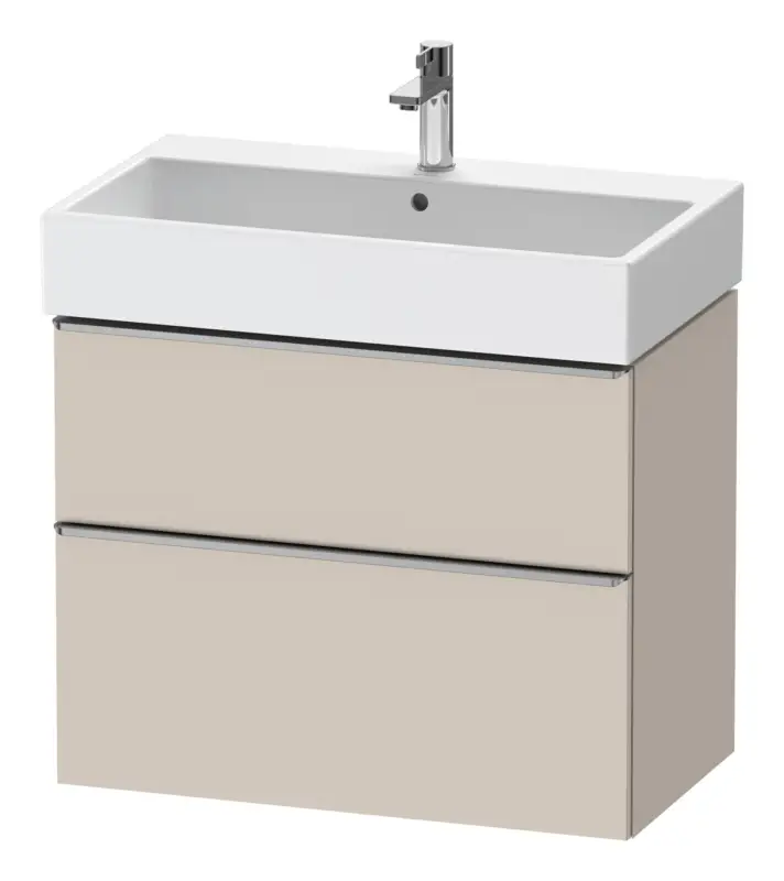 Duravit D-Neo Waschtischunterschrank mit 2 Auszügen Griff Edelstahl Gebürstet 784 x 625 x 442 mm - Taupe Matt Sofort Bestellen