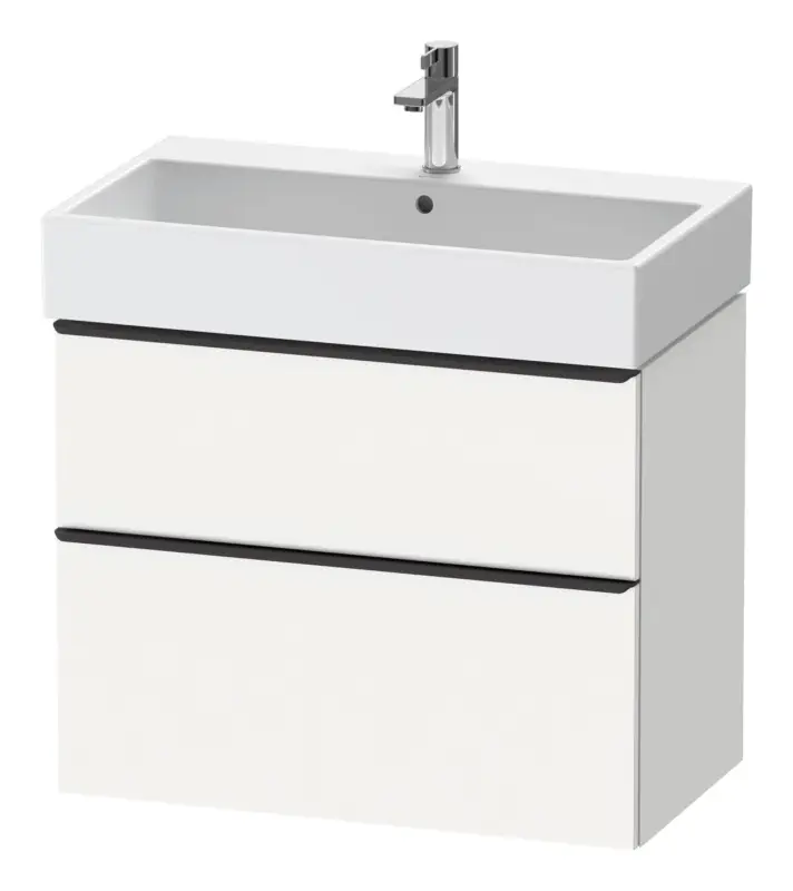 Duravit D-Neo Waschtischunterschrank mit 2 Auszügen Griff Diamantschwarz Matt 784 x 625 x 442 mm - Weiß Matt Top-Angebot