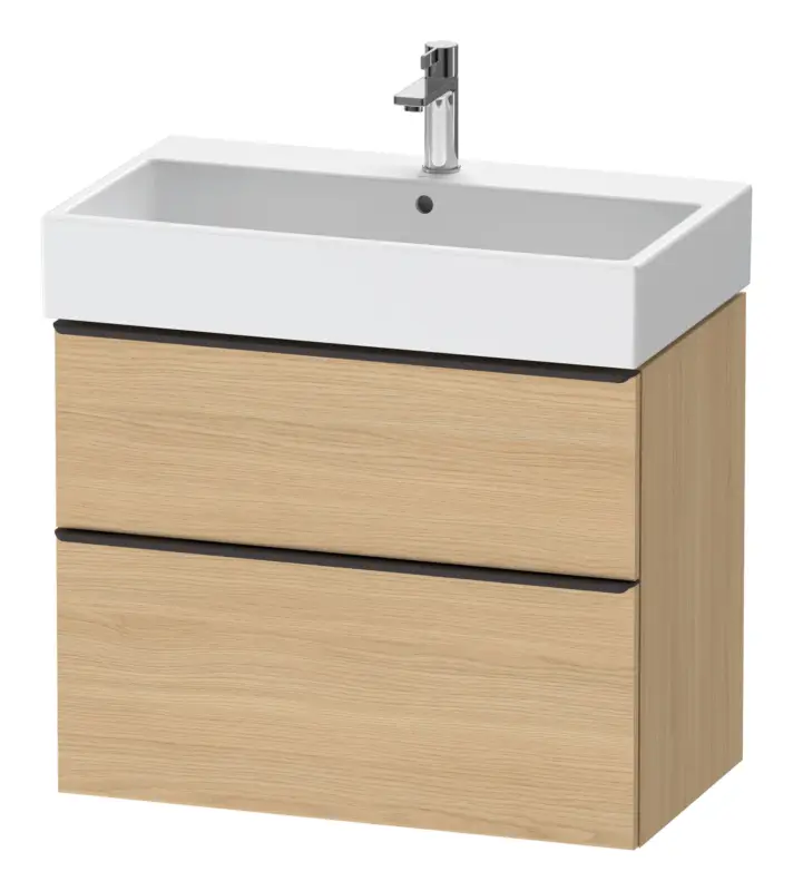 Duravit D-Neo Waschtischunterschrank mit 2 Auszügen Griff Diamantschwarz Matt 784 x 625 x 442 mm - Eiche Natur Matt Solange Der Vorrat Reicht