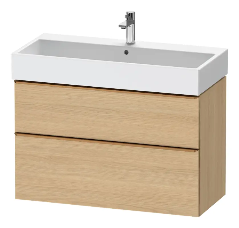 Solange Der Vorrat Reicht Duravit D-Neo Waschtischunterschrank mit 2 Auszügen Griff Bronze Gebürstet 984 x 625 x 442 mm - Eiche Natur Matt