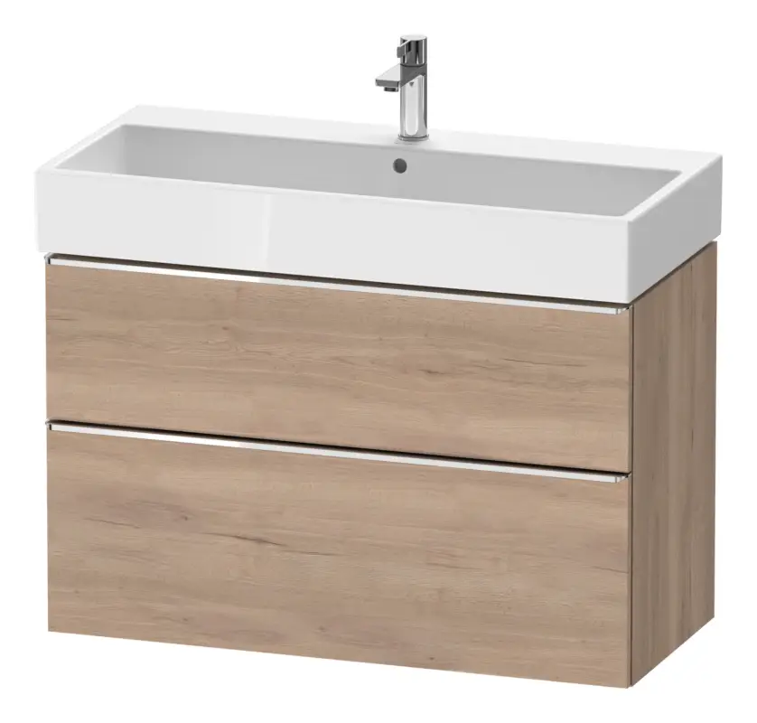 Markenprodukt Duravit D-Neo Waschtischunterschrank mit 2 Auszügen Griff Chrom Hochglanz 984 x 625 x 442 mm - Eiche Marmoriert Matt