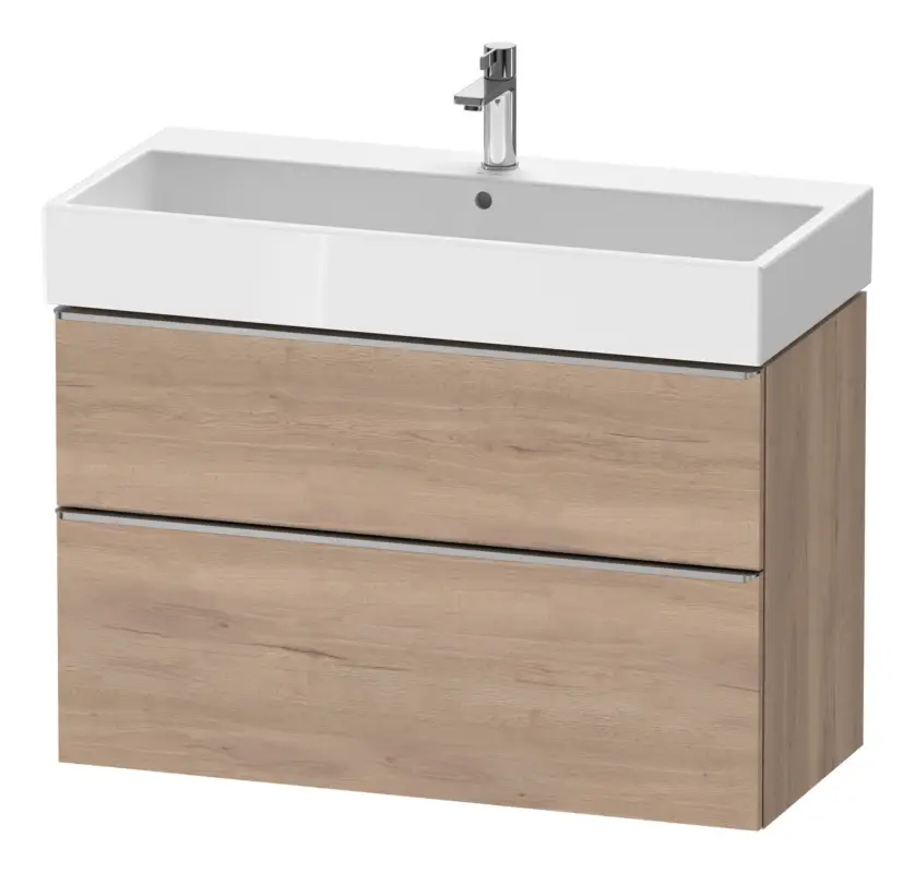 Duravit D-Neo Waschtischunterschrank mit 2 Auszügen Griff Edelstahl Gebürstet 984 x 625 x 442 mm - Eiche Marmoriert Matt Nur Für Kurze Zeit