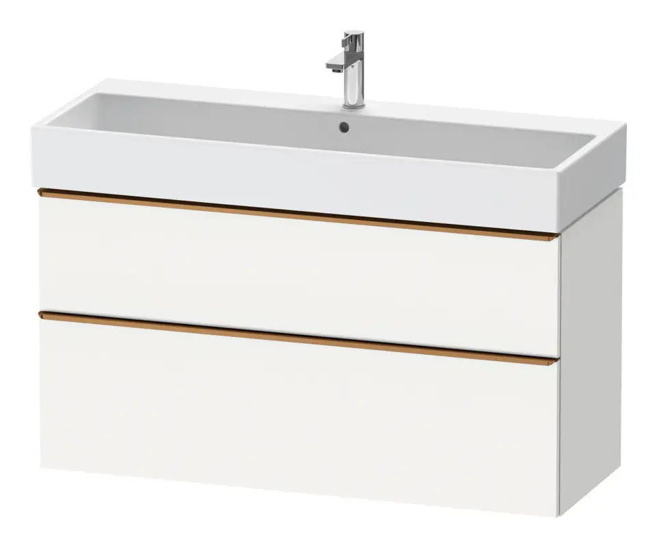 Ausverkauf Duravit D-Neo Waschtischunterschrank mit 2 Auszügen Griff Bronze Gebürstet 1184 x 625 x 442 mm - Weiß Matt