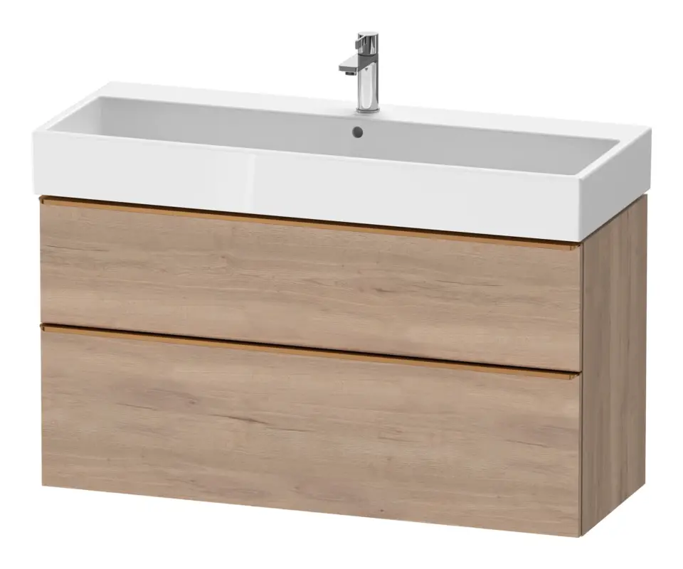 Duravit D-Neo Waschtischunterschrank mit 2 Auszügen Griff Bronze Gebürstet 1184 x 625 x 442 mm - Eiche Marmoriert Matt Wochenendangebot