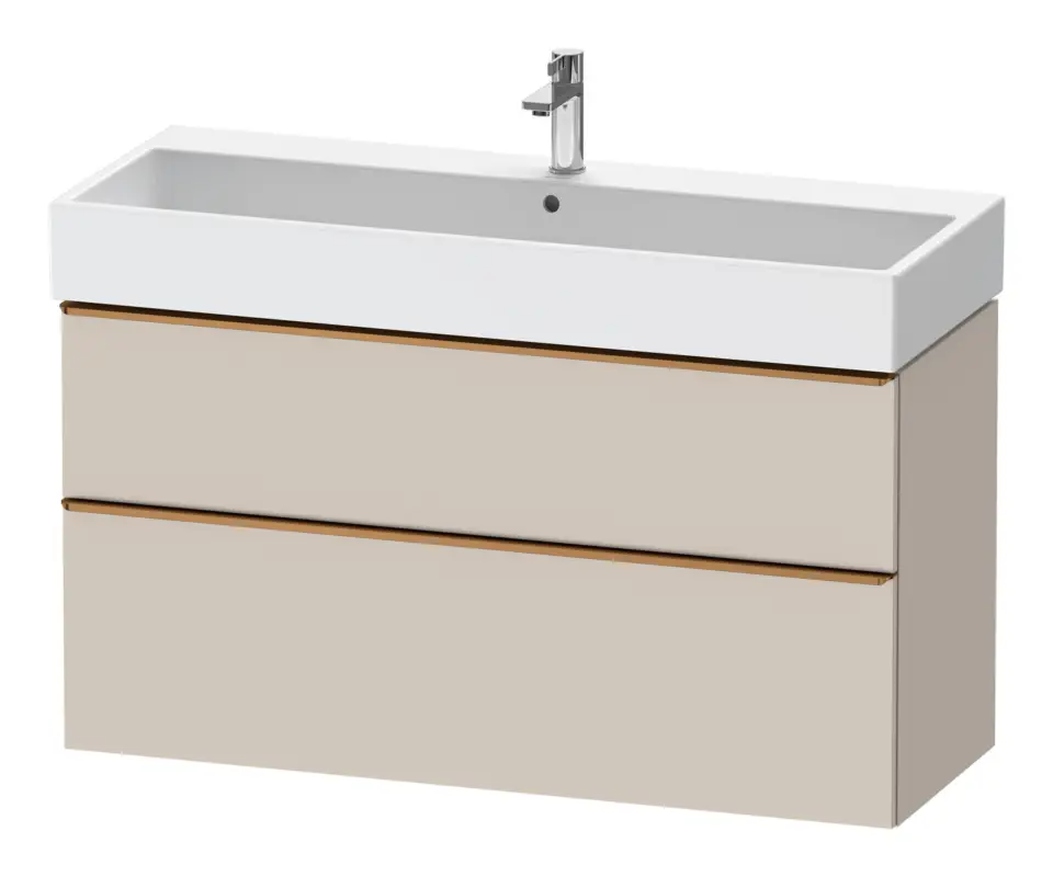 Duravit D-Neo Waschtischunterschrank mit 2 Auszügen Griff Bronze Gebürstet 1184 x 625 x 442 mm - Taupe Matt Top-Preis