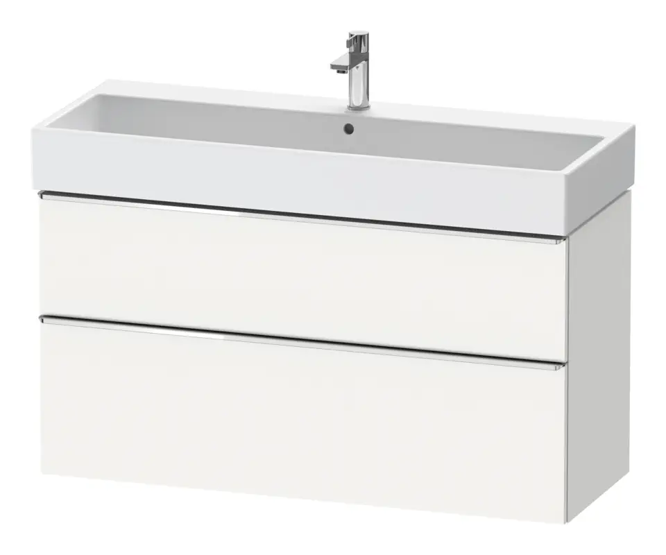 Duravit D-Neo Waschtischunterschrank mit 2 Auszügen Griff Chrom Hochglanz 1184 x 625 x 442 mm - Weiß Matt Direktkauf