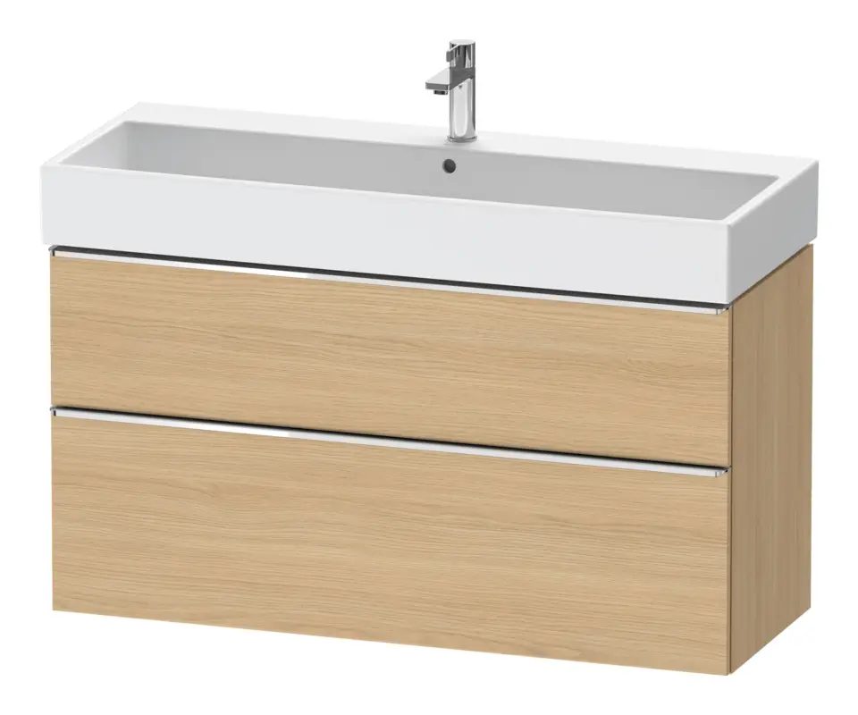 Markenprodukt Duravit D-Neo Waschtischunterschrank mit 2 Auszügen Griff Chrom Hochglanz 1184 x 625 x 442 mm - Eiche Natur Matt