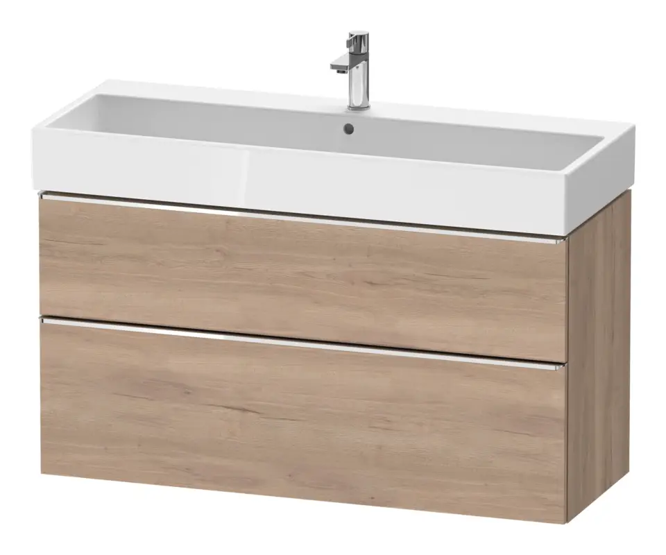 Duravit D-Neo Waschtischunterschrank mit 2 Auszügen Griff Chrom Hochglanz 1184 x 625 x 442 mm - Eiche Marmoriert Matt Abverkauf