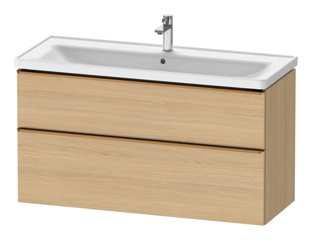 Finale Aktion Duravit D-Neo Waschtischunterschrank mit 2 Auszügen Griff Bronze Gebürstet 1184 x 625 x 452 mm - Eiche Natur Matt